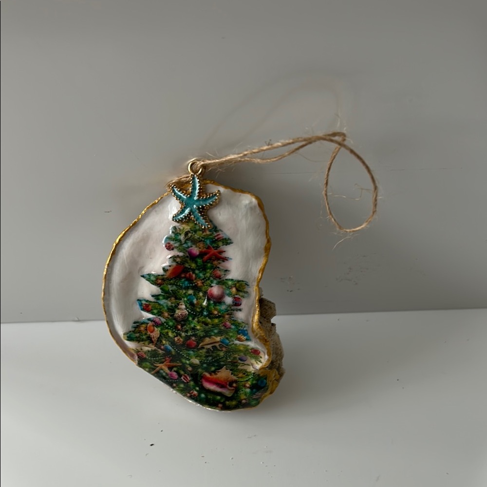 Holiday Tree Ornament with Starfish Accent